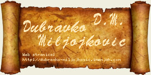Dubravko Miljojković vizit kartica